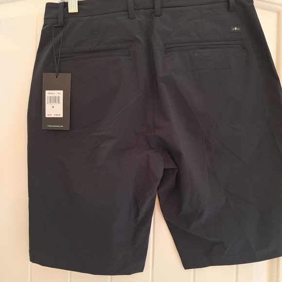 FOR ALL 7 MANKIND DRESS SHORTS SIZE 28, BLACK - Picture 4 of 7